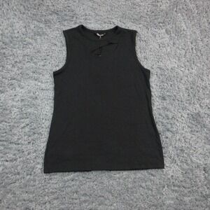 The Commons Tank Top Womens XL Ribbed Crew Neck Cutout Shirt Sleeveless NWT